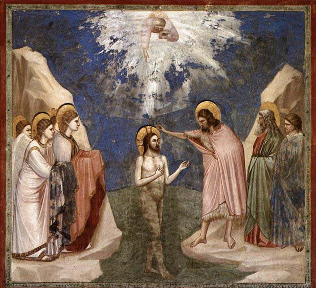 GIOTTO di Bondone Baptism of Christ